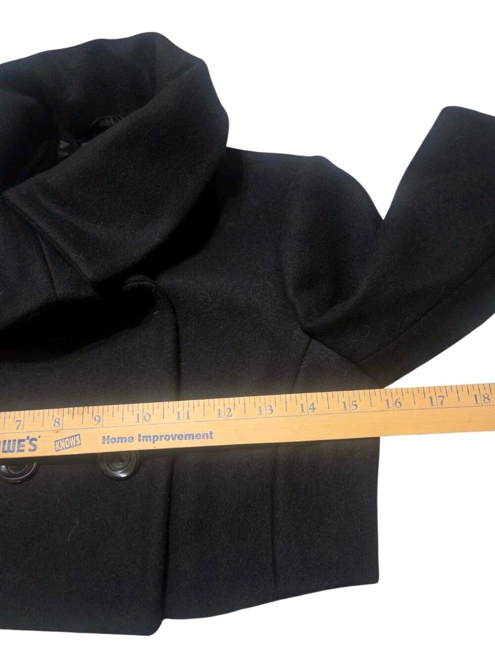 Vtg United Colors Of Benetton Wool Cropped Bolero Jacket EU 38 US 2 Black E19.1 - Picture 5 of 10